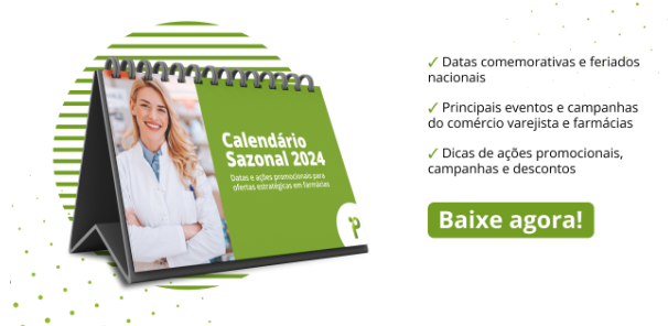 calendário sazonal com promoções em farmácias